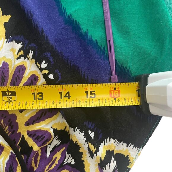 Rampage Y2K Retro Boho Abstract Top Large Snatched Waist Keyhole Indie - Picture 4 of 8